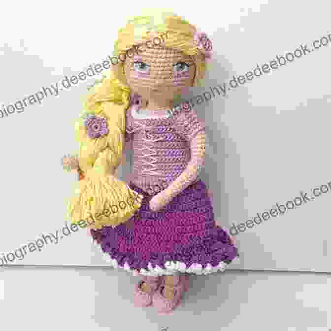 A Delicate And Graceful Crocheted Rapunzel Doll With Flowing Golden Hair And A Vibrant Purple Dress Disney Amigurumi For Newbie: Amazing Pattern To Make Disney Dolls: Disney Pattern For Beginners