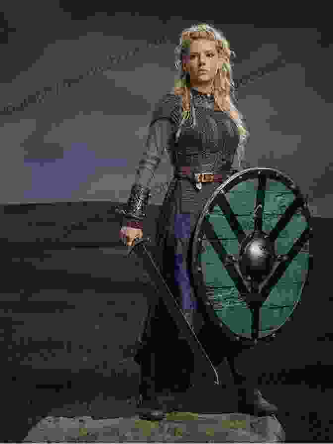 A Depiction Of Lagertha, A Viking Shieldmaiden, Standing Defiantly With An Axe In Hand, Her Long Braids Flowing Behind Her. A Dynasty Of Giants (Viking Sagas 1)