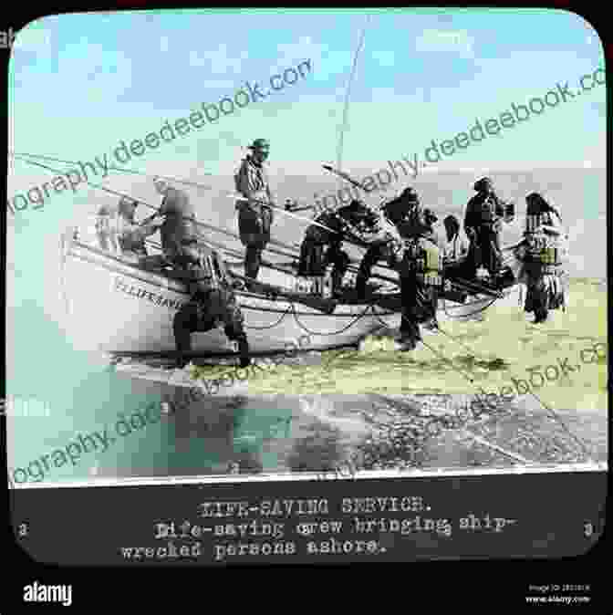 A Life Saving Crew Rescuing A Shipwrecked Sailor. Guarding Door County: Lighthouses And Life Saving Stations (Images Of America)