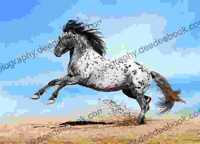 A Majestic Blue Skies West Appaloosa Horse In A Lush Field, Displaying Its Signature Leopard Spotted Coat Blue Skies West (Appaloosy Horses In History)