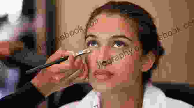 A Makeup Artist Applies Foundation To The Actor's Face. Theatrical Makeup: Basic Application Techniques