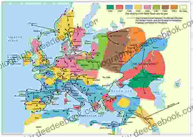 A Map Of Europe Showing The Spread Of The Black Death Mapping Across Academia Martin Dodge