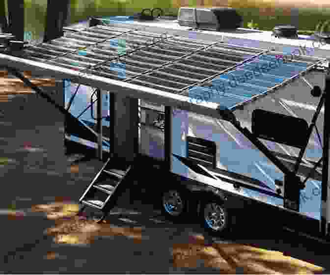 A Modified Caravan With Solar Panels, Awnings, And Exterior Storage Boxes How To Improve Modify Your Caravan (Essential Manual)