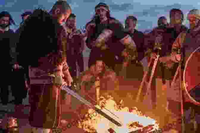A Scene Depicting A Group Of Vikings Gathered Around A Campfire, Feasting And Sharing Stories, With The Glow Of The Fire Illuminating Their Faces. A Dynasty Of Giants (Viking Sagas 1)