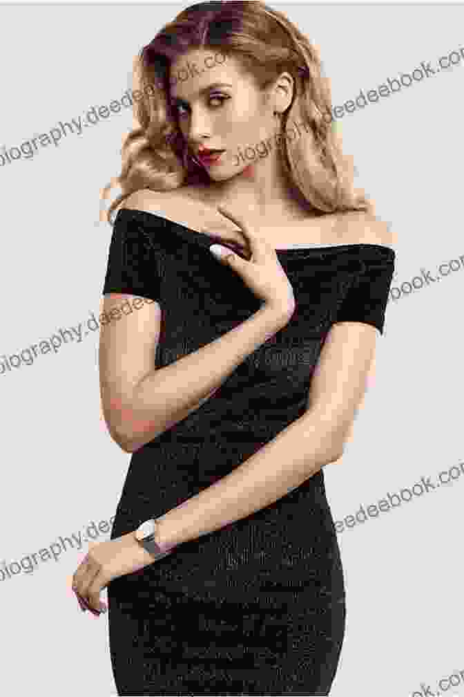 A Sophisticated Portrait Of Erin Swann, A Blonde Woman Wearing A Stylish Black Dress And A Confident Expression. The Rivals: London Billionaires Erin Swann