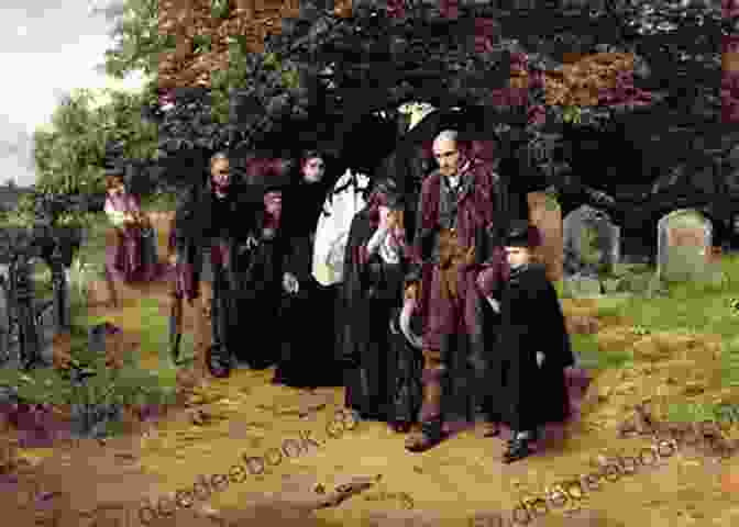 Bradford Swift's Painting 'Requiem' Depicts A Group Of Mourners Gathered Around A Coffin. ONE LAST LOOK W Bradford Swift