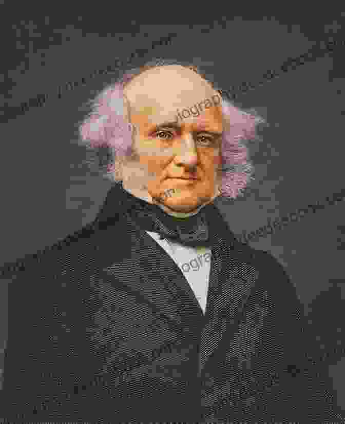 Drawing Of Martin Van Buren, The Eighth President Of The United States. Drawings: Portraits Of The 45 US Presidents
