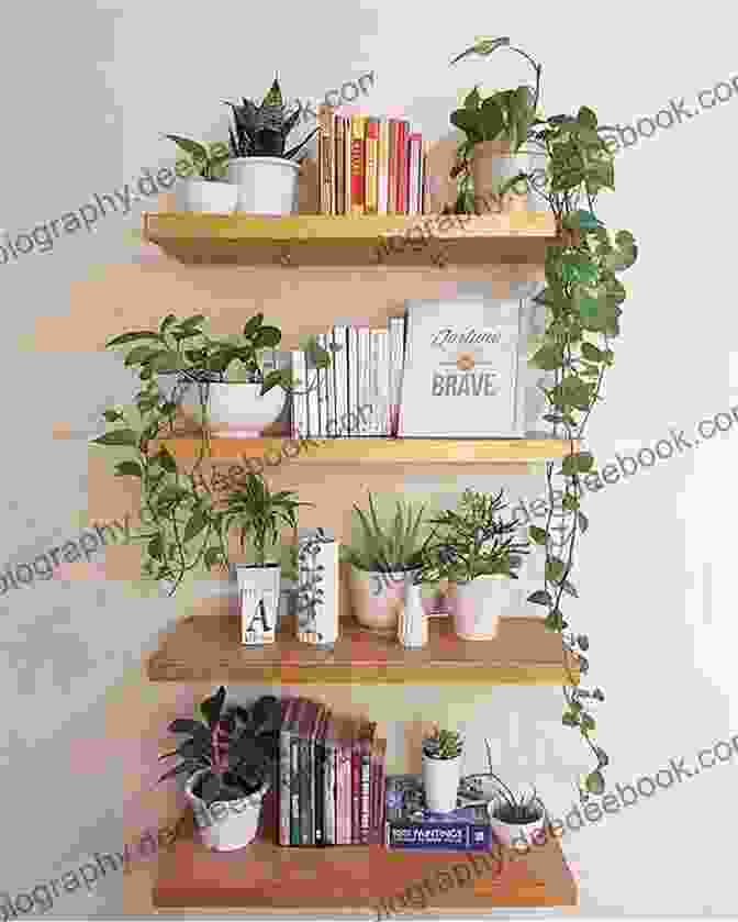 Floating Shelves With Books And Plants Overlay Crochet: 10 Projects Add Dimension And Style To Your Home