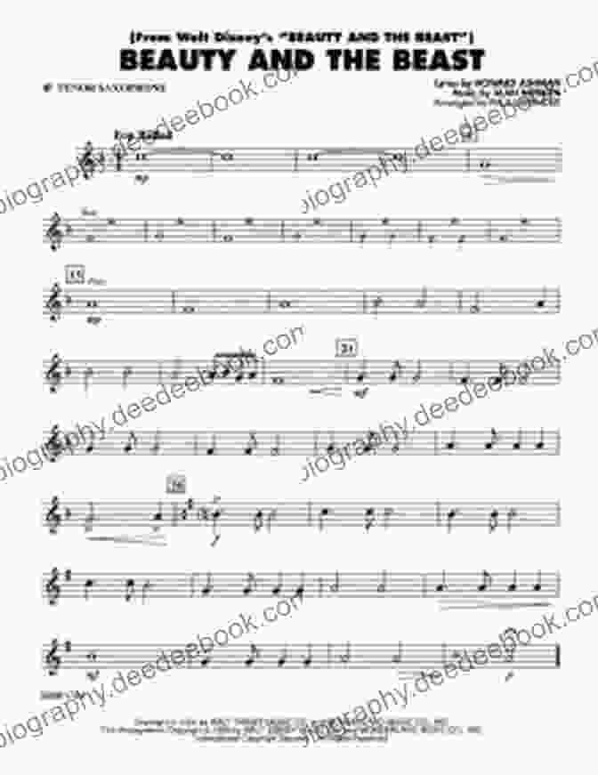 Tenor Sax Sheet Music For 'Beauty And The Beast' 101 Disney Songs For Tenor Sax