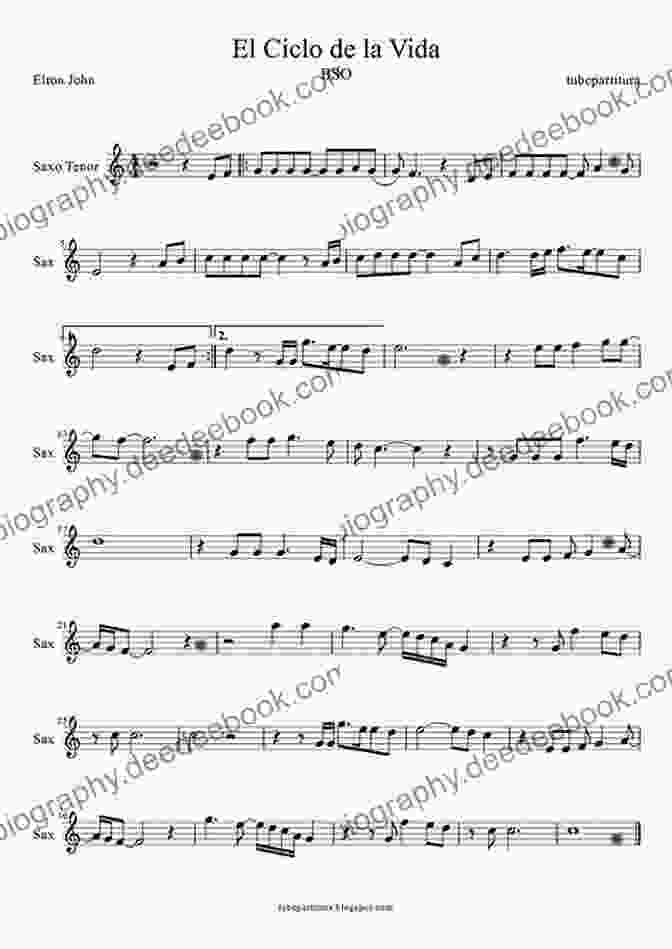 Tenor Sax Sheet Music For 'Circle Of Life' 101 Disney Songs For Tenor Sax
