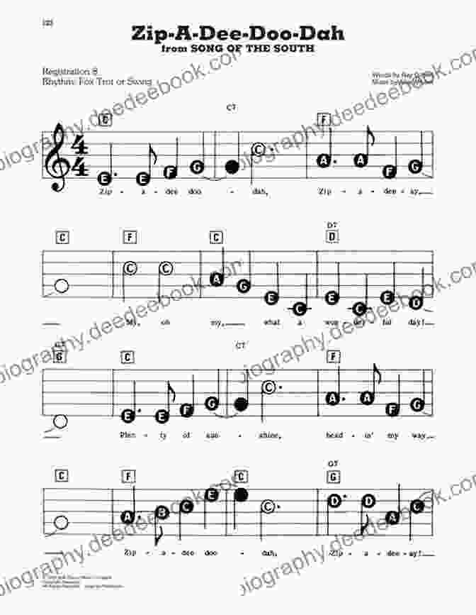 Tenor Sax Sheet Music For 'Zipp A Dee Doo Dah' 101 Disney Songs For Tenor Sax