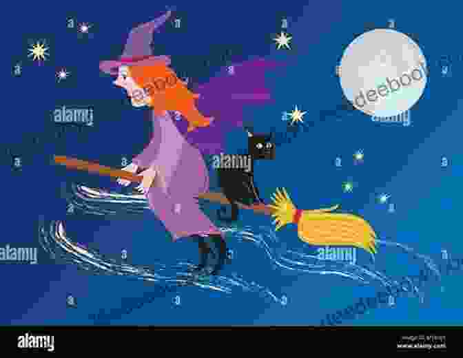 Wilma And Her Wonky Broomstick Soar Through The Moonlit Sky, Stars Twinkling Above And The Forest Below Resembling A Miniature Wonderland. The Witch With The Wonky Broomstick